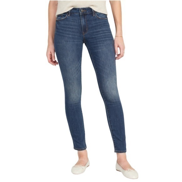Old Navy Rockstar Dark Wash Super Skinny Jeans Size 4 - Picture 1 of 16